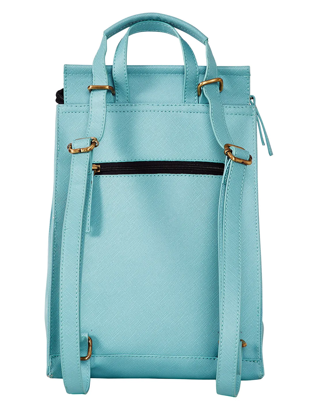Mona B Convertible Daypack for Offices Schools and Colleges with Stylish Design for Women: Turquoise