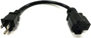 NEMA 5-15P to 6-20R Heavy Duty Electric Cable Plug Adapter