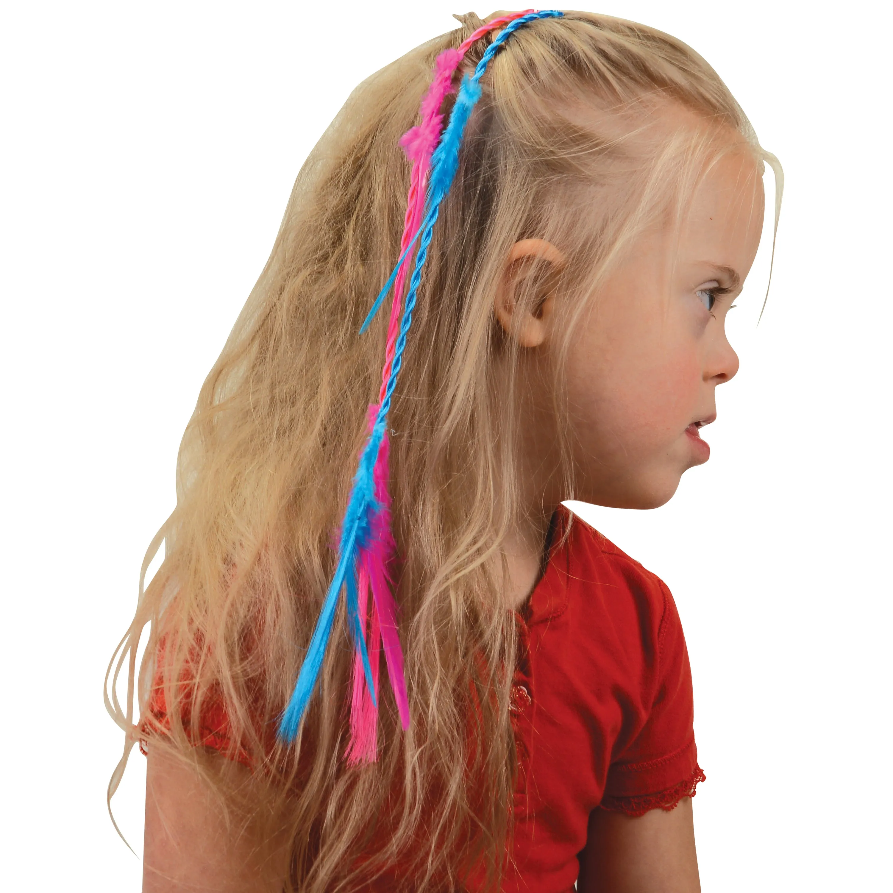 Neon Feather Hair Clips
