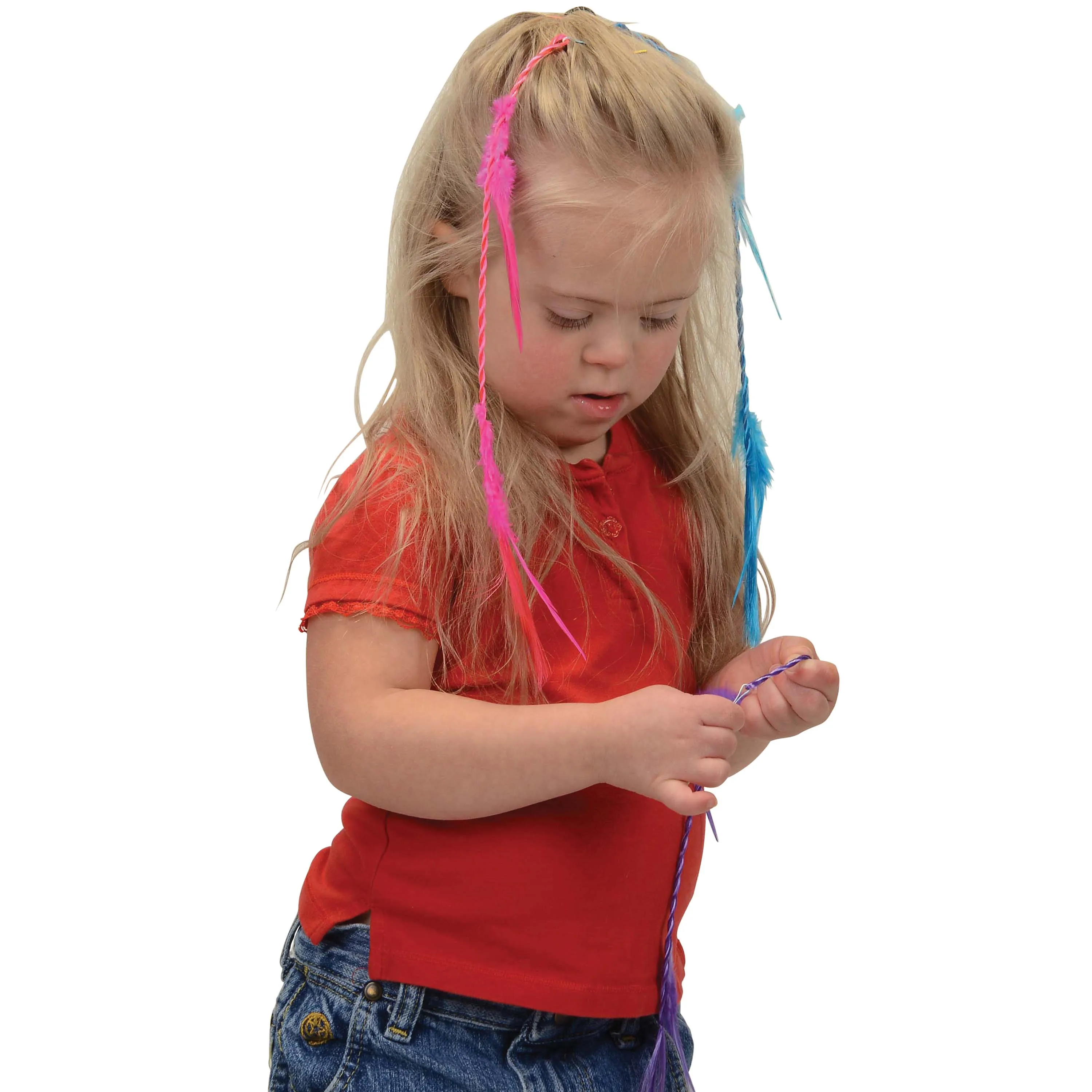 Neon Feather Hair Clips