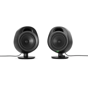 New SteelSeries Arena 3 Full-Range 2.0 Gaming Speakers  Immersive Audio  On-Speaker Controls  4" Speaker Drivers  Wired & Bluetooth  3.5mm Aux  PC, Mac, Mobile  Adjustable Stand (Refurbished)