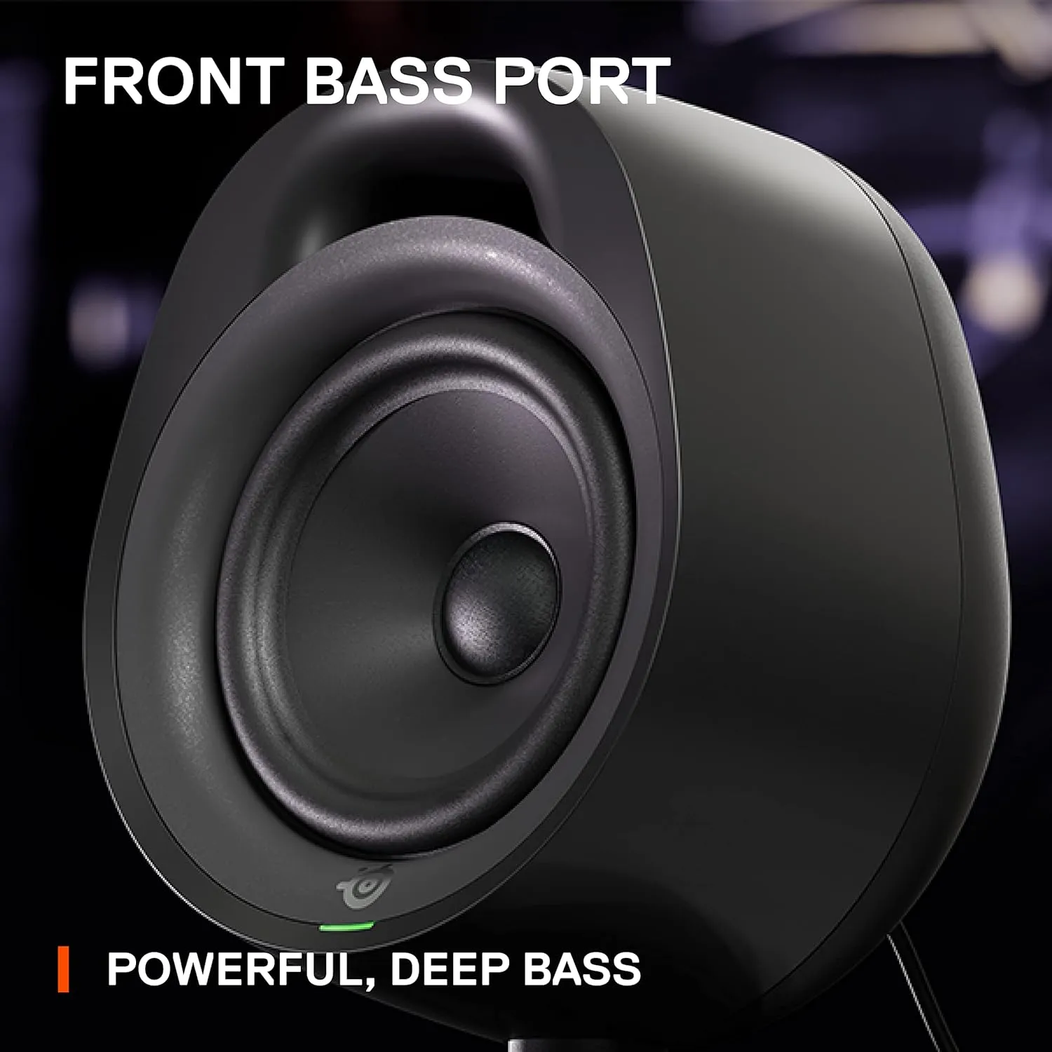 New SteelSeries Arena 3 Full-Range 2.0 Gaming Speakers  Immersive Audio  On-Speaker Controls  4" Speaker Drivers  Wired & Bluetooth  3.5mm Aux  PC, Mac, Mobile  Adjustable Stand (Refurbished)