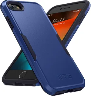 NTG Shockproof Designed for iPhone SE 2022/3rd/2020,iPhone 8/7 Case, Heavy-Duty Tough Rugged Lightweight Slim Protective Case for iPhone SE/8/7-Cobalt Blue
