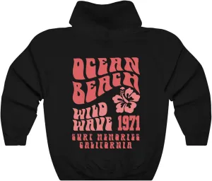 Ocean Beach Hoodie, Aesthetic Summer Hoodies with Words on the Back, Sunset Chasers Sweatshirt, Trendy Oversized Tees