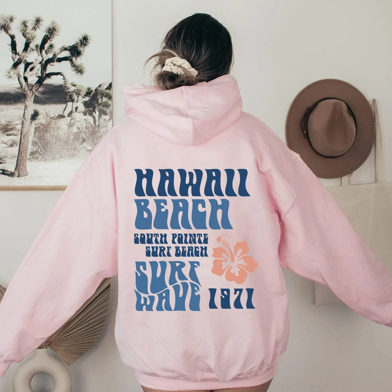 Ocean Beach Hoodie, Aesthetic Summer Hoodies with Words on the Back, Sunset Chasers Sweatshirt, Trendy Oversized Tees