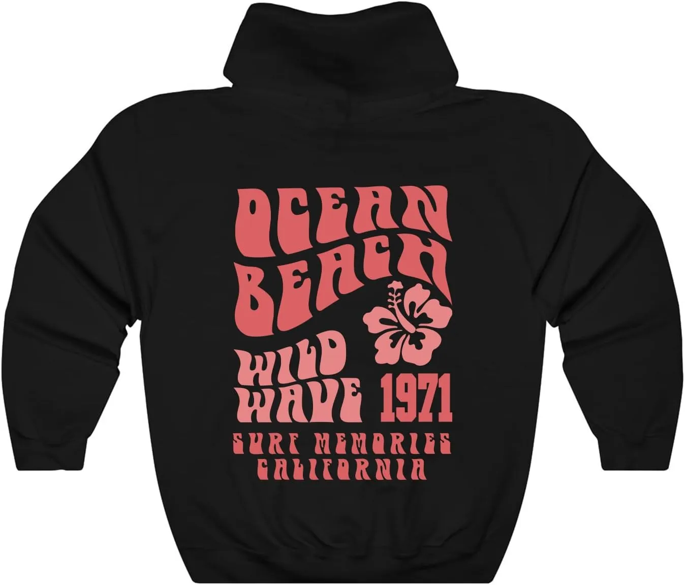 Ocean Beach Hoodie, Aesthetic Summer Hoodies with Words on the Back, Sunset Chasers Sweatshirt, Trendy Oversized Tees