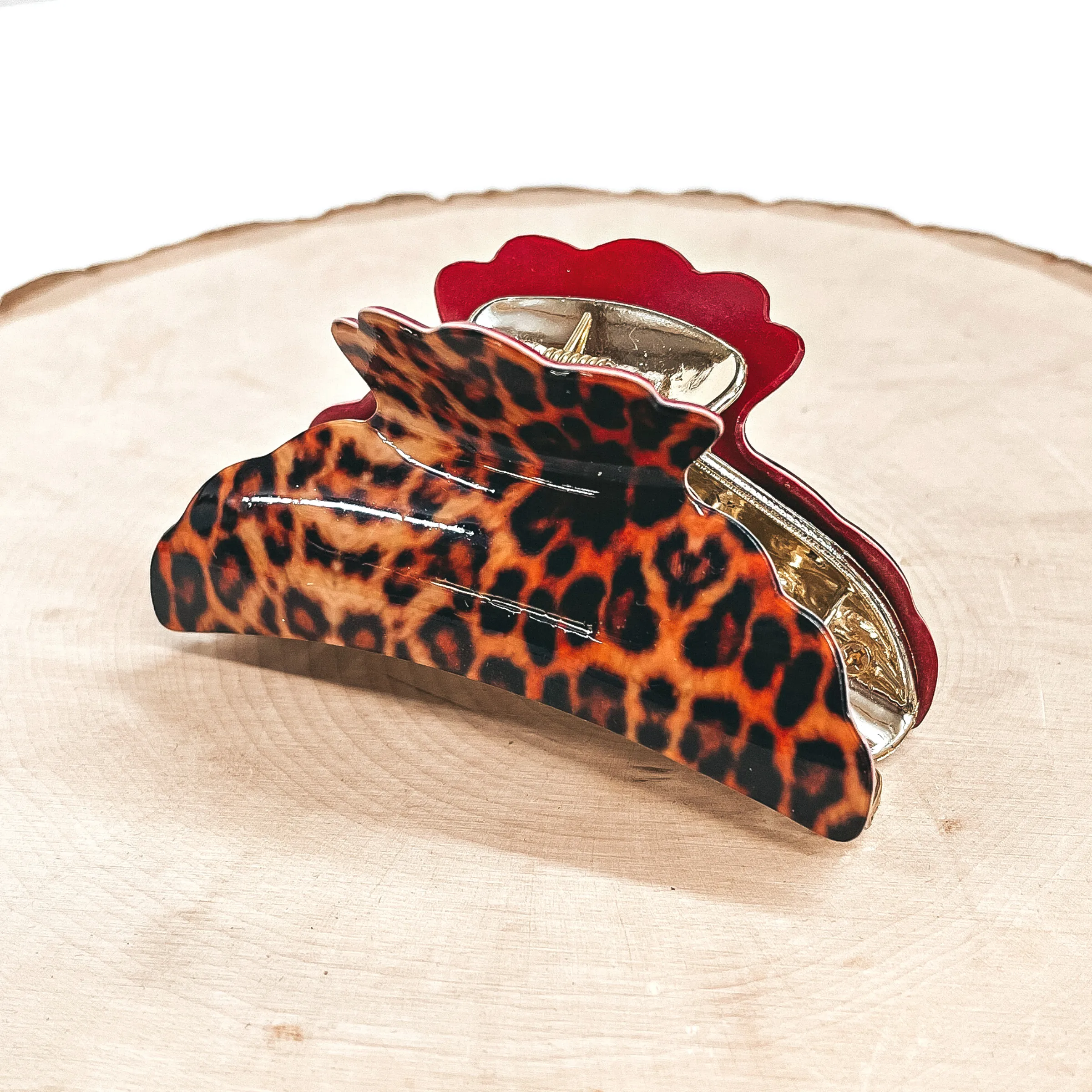 Orange Leopard Print Hair Clip in Various Colors