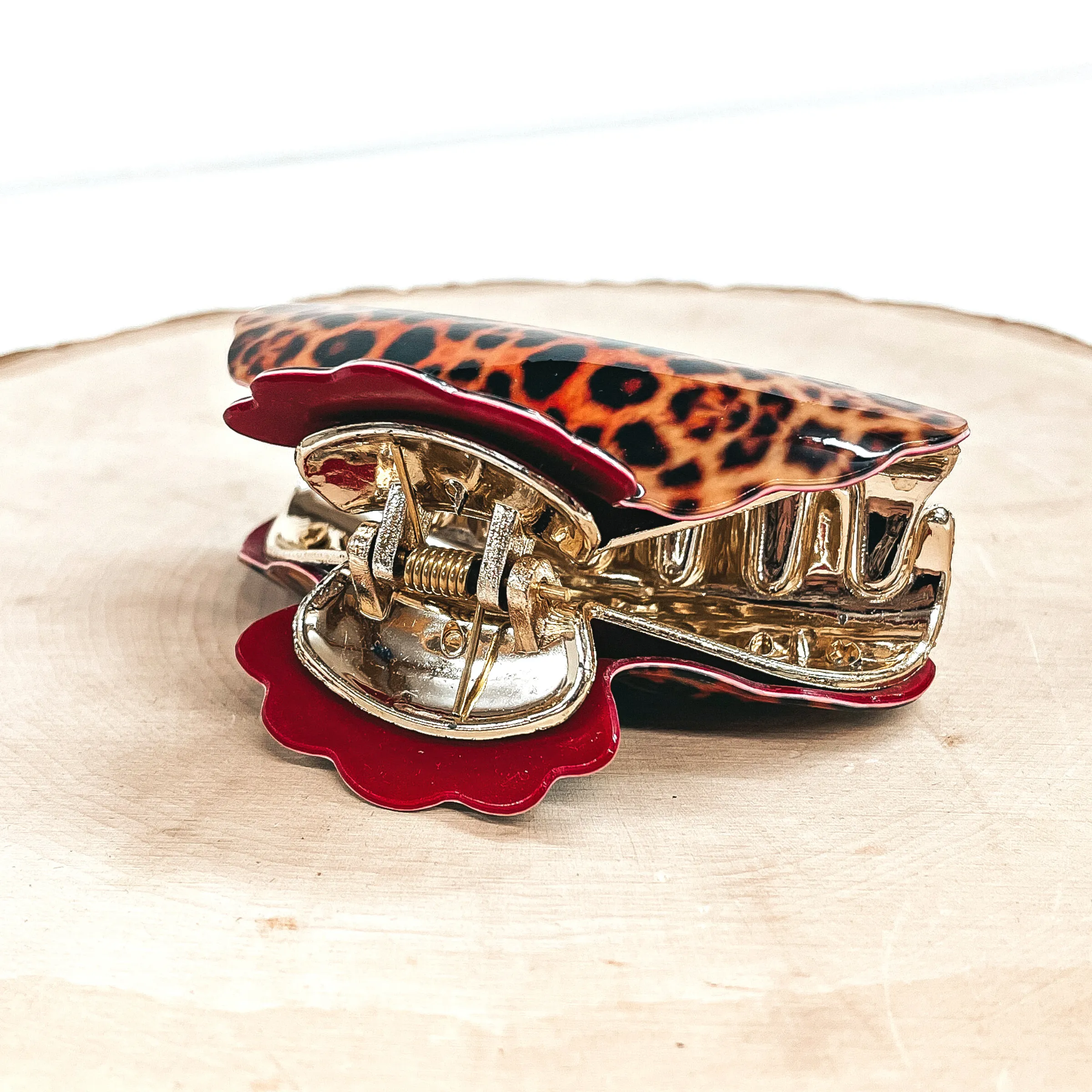Orange Leopard Print Hair Clip in Various Colors