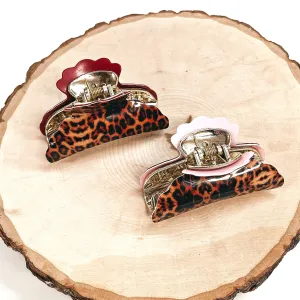 Orange Leopard Print Hair Clip in Various Colors