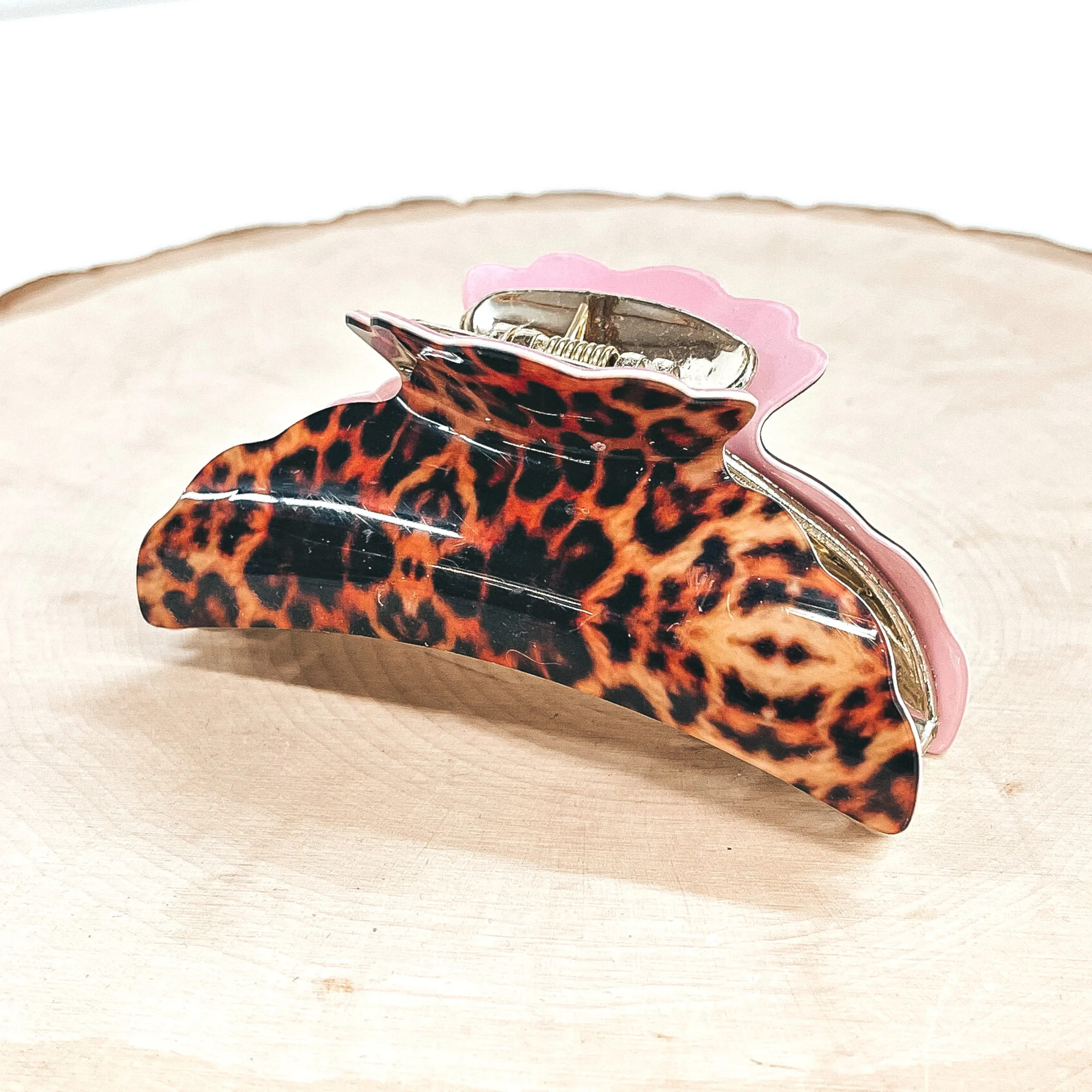 Orange Leopard Print Hair Clip in Various Colors