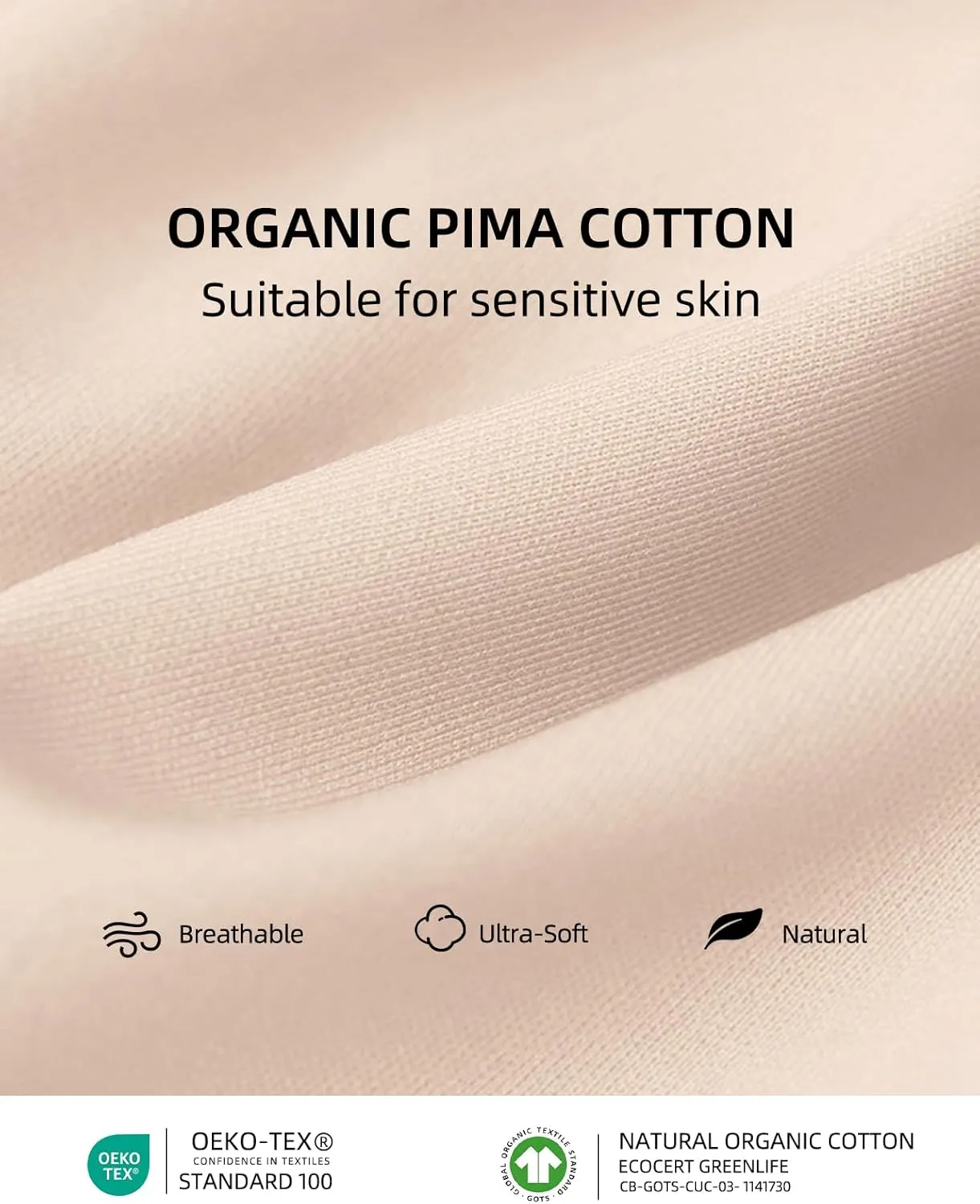 Organic Pima Cotton Triangle Bralettes Wireless Bras Comfortable Bra Tops for Cup Sizes 32-38 AA/A/B