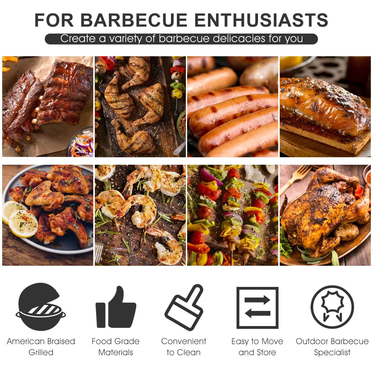 Outdoor Portable Tabletop Barbecue Grill