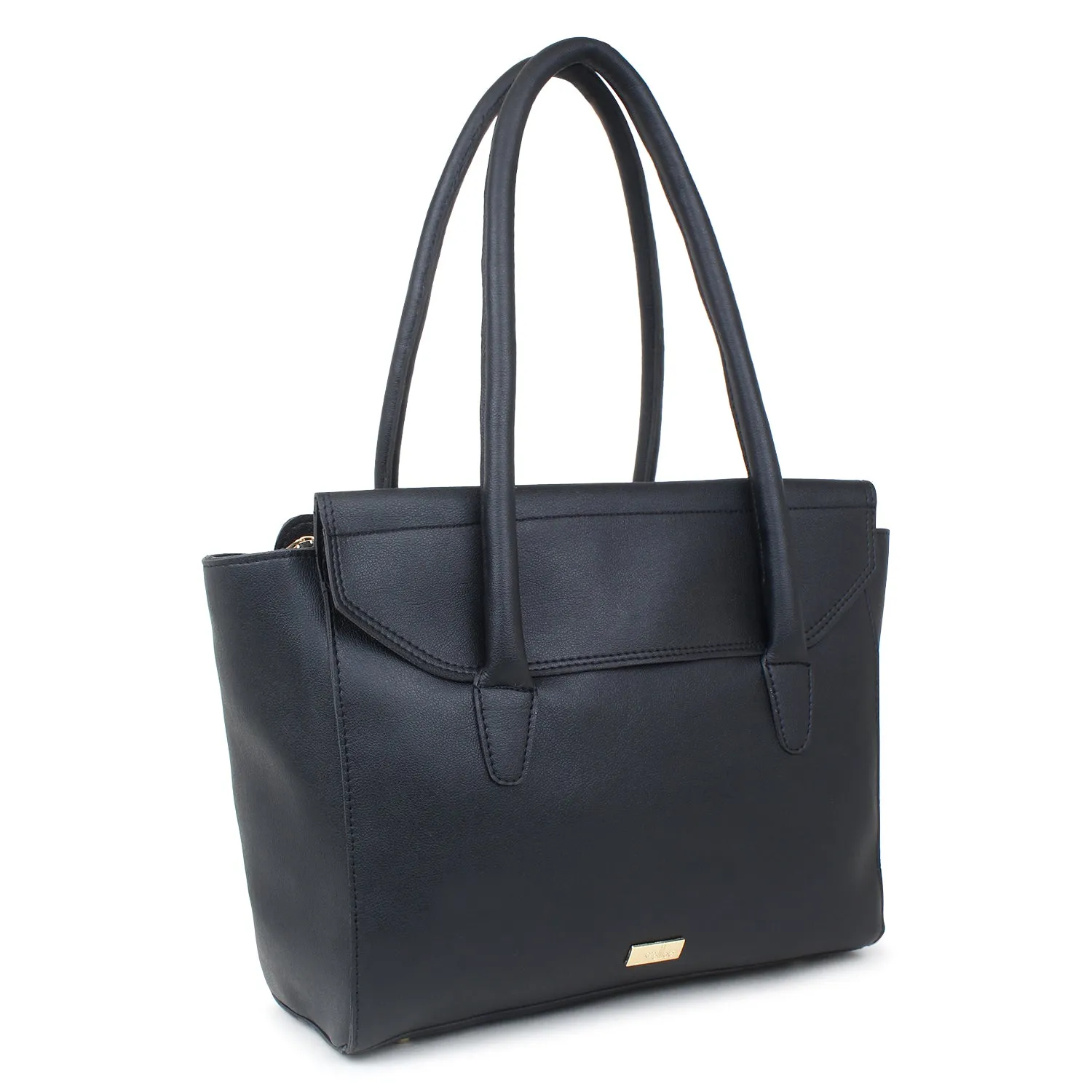 Oversized Black multi compartment tote Bag