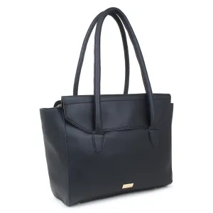 Oversized Black multi compartment tote Bag