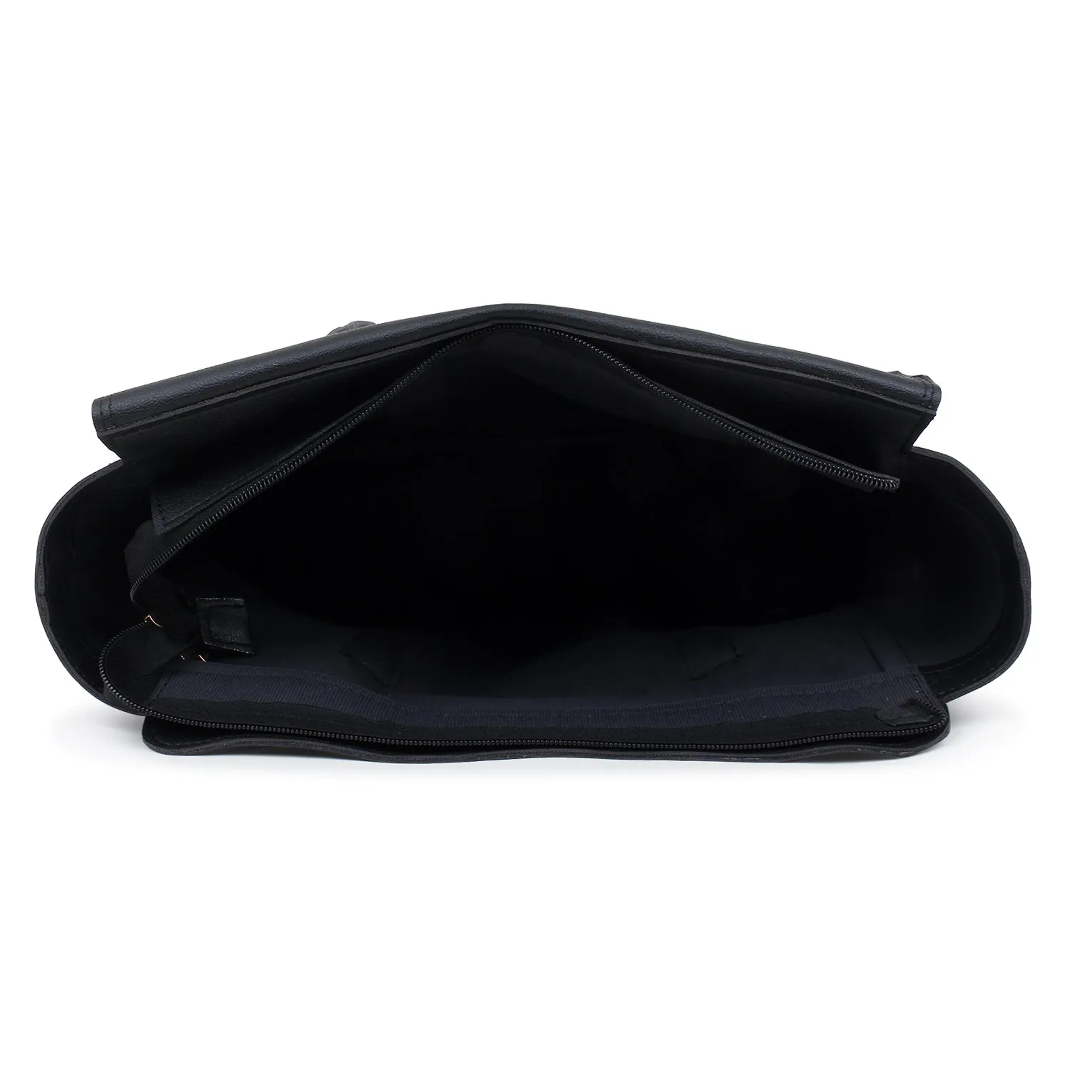 Oversized Black multi compartment tote Bag