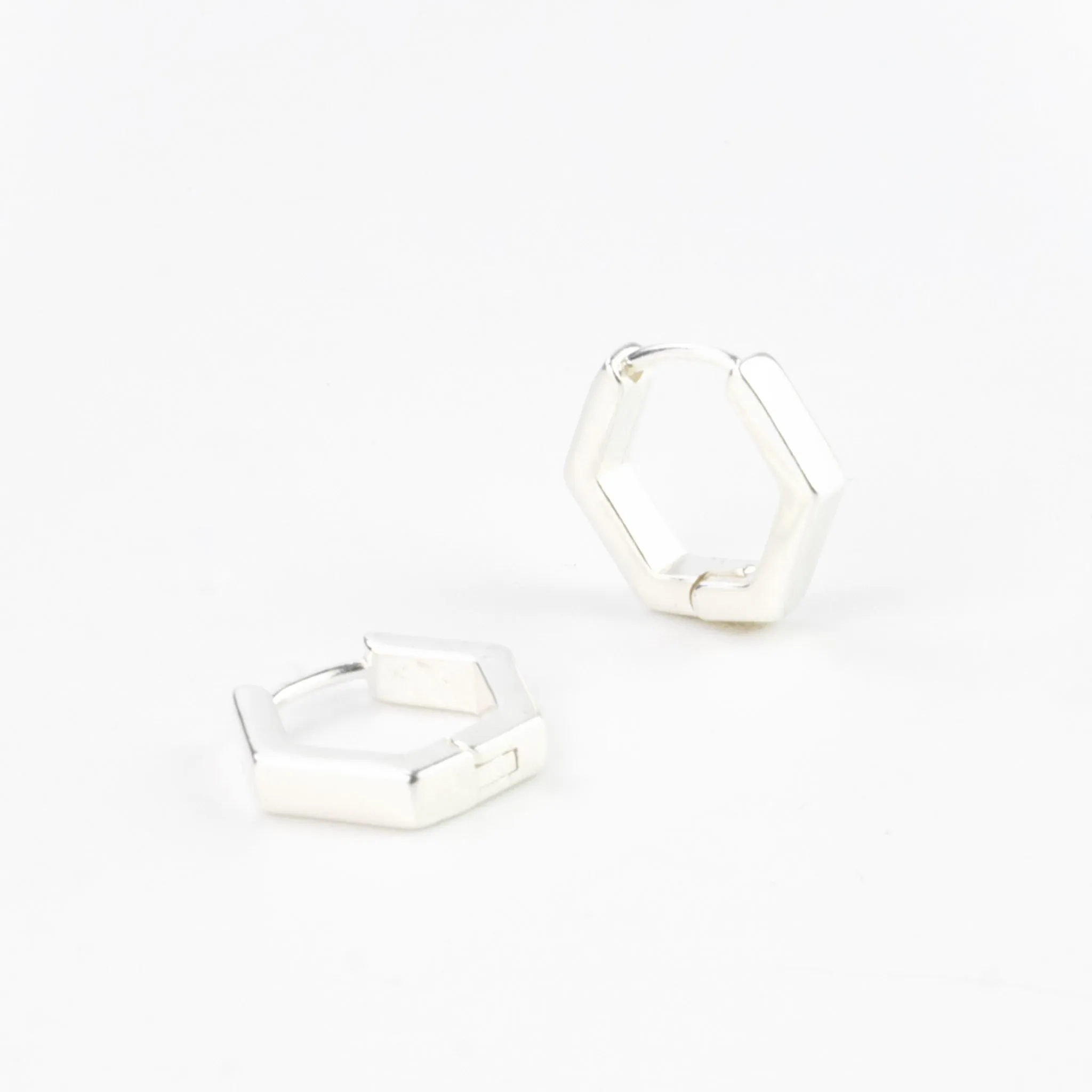 Padma Hexagon Hoop Earrings