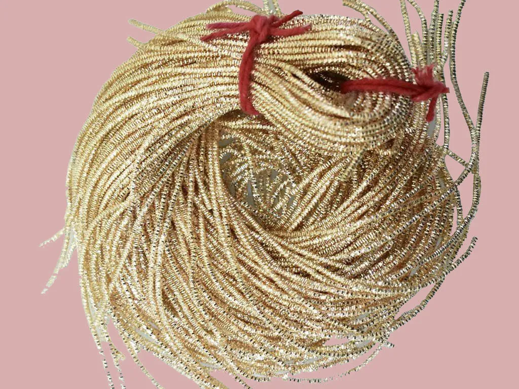Pale Golden Nakshi / Bullion Wire (Wholesale)