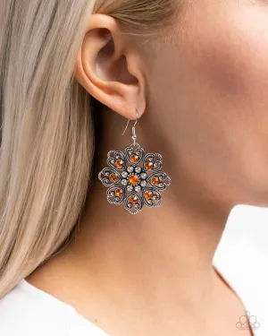 Paparazzi Garden of Love - Orange Earring