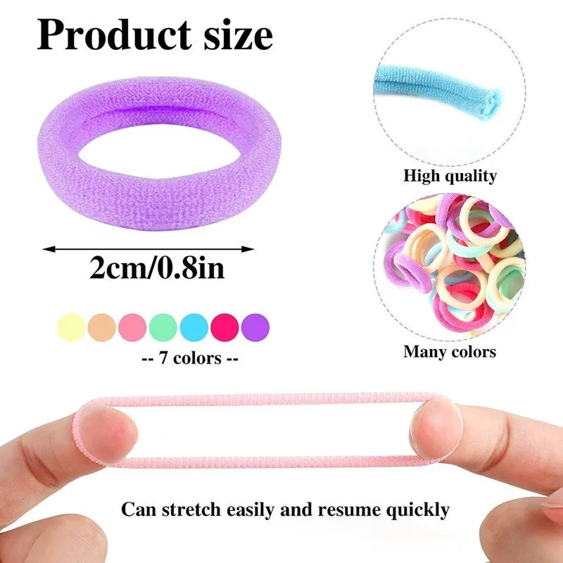Pastel Mini Hair Ties with Flower Cancy Butterfly hair Clip Set (Pack of 2, Multicolor)