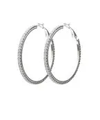 Pavéd Cry Hoop Earrings