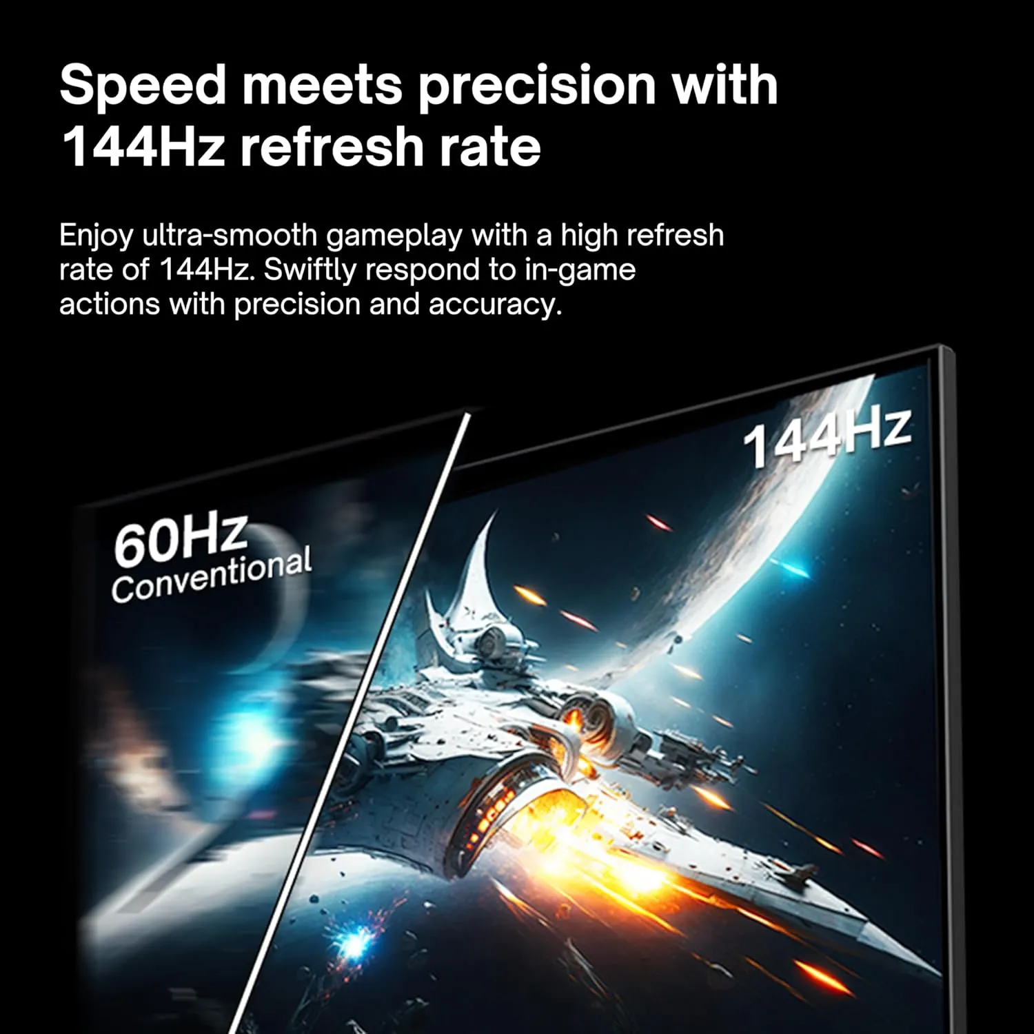 Pixio PX257 Prime 24.5 inch (24 inch / 25 inch Equivalent) 144Hz Refresh Rate FHD 1080p Resolution Fast Nano IPS Panel 1ms GTG Response Time Gaming Monitor with Adaptive Sync Compatible as 24 inch