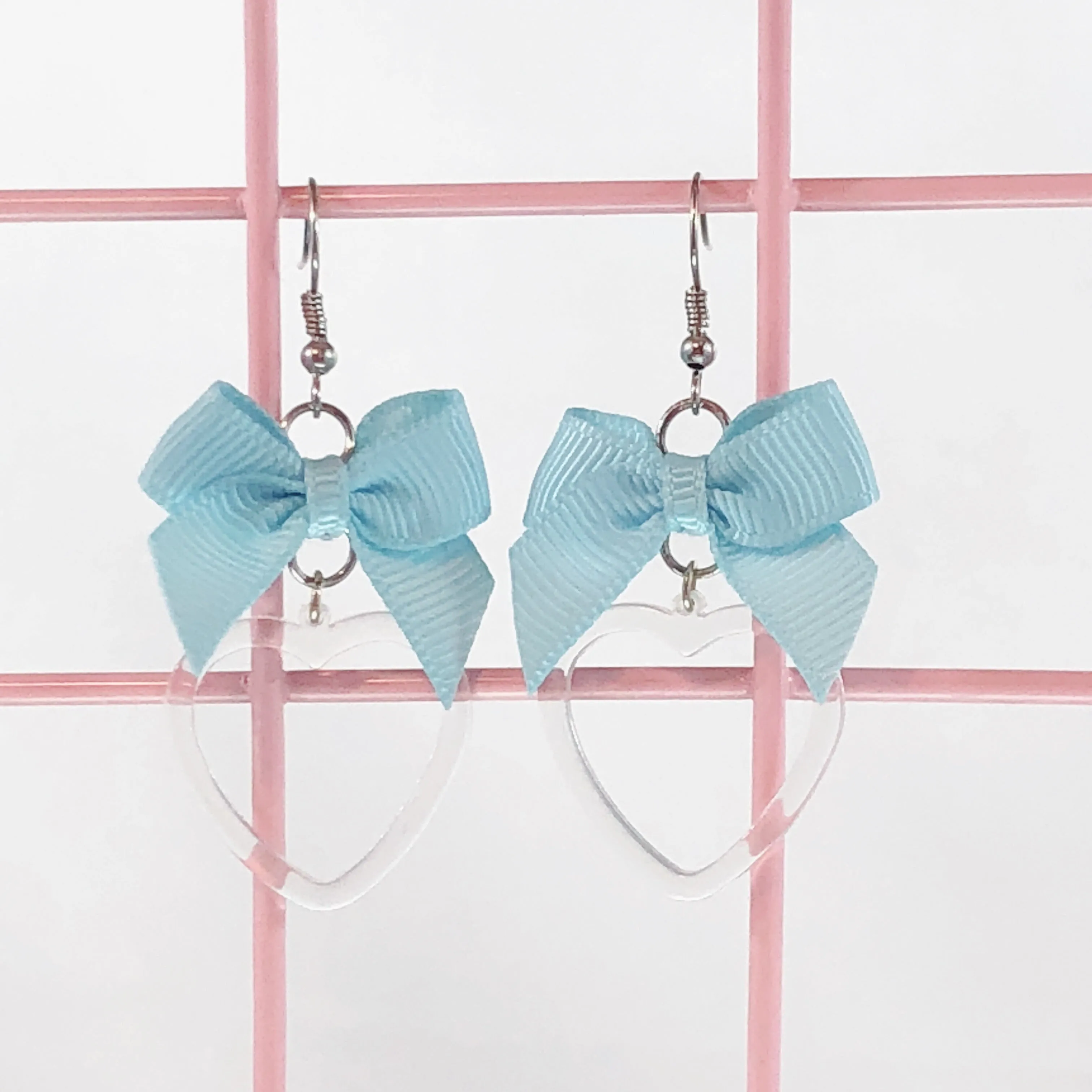 Plastic Heart Earrings (4 Colors)