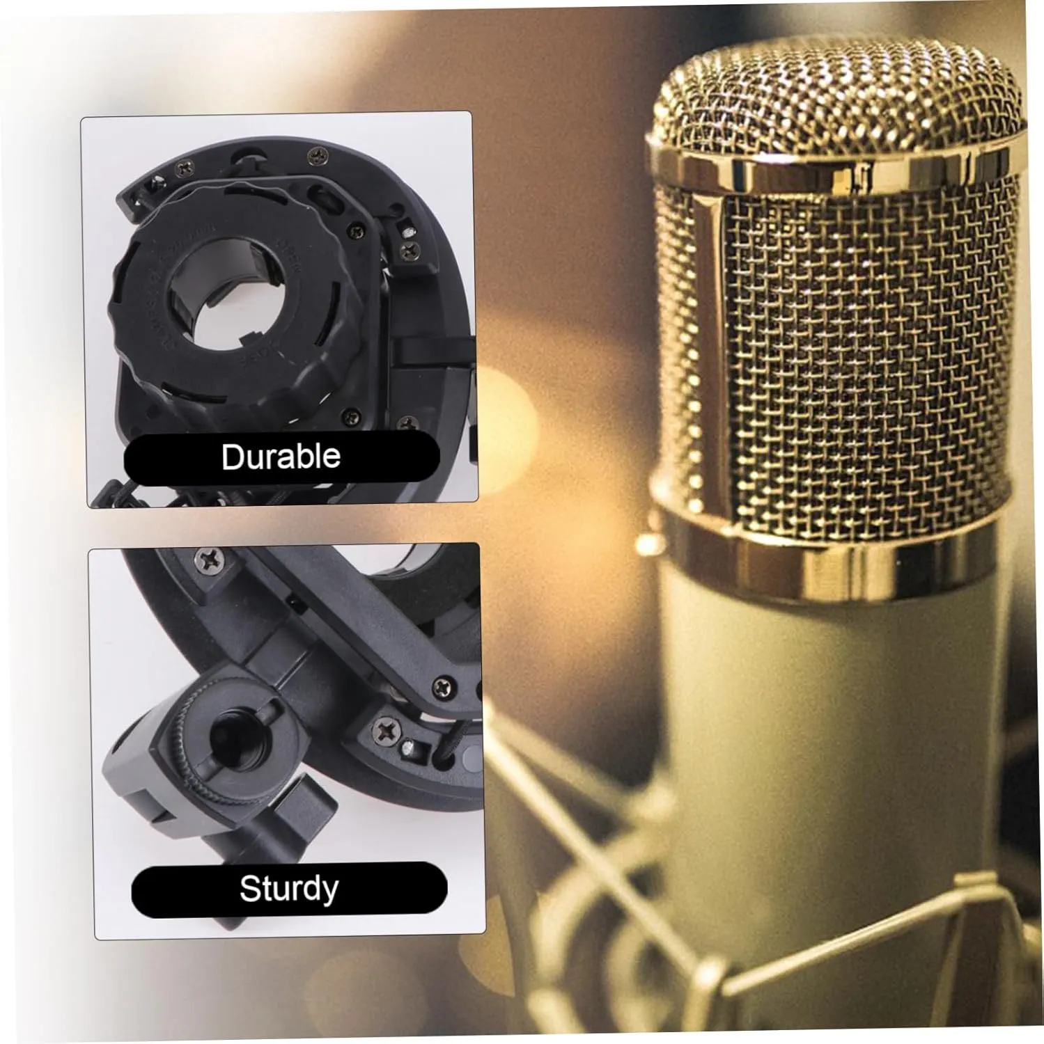 Professional Condenser Mic Mount Shockmount Stand Stable Base for Recording