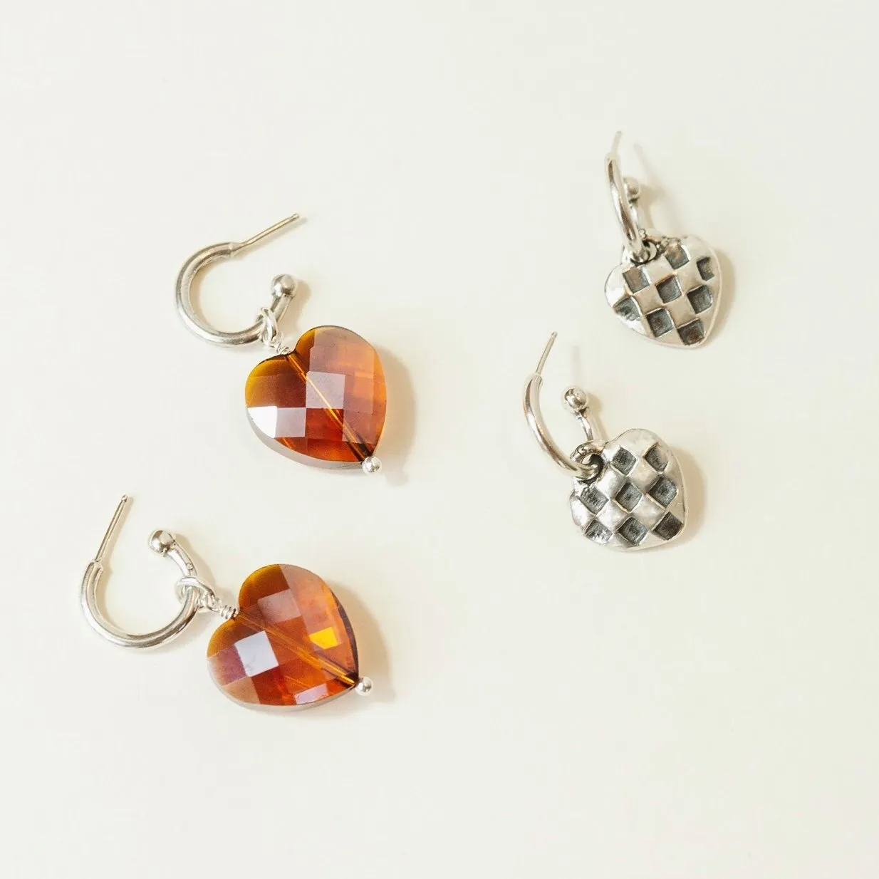 "Extra Love" Heart Hoop Earrings