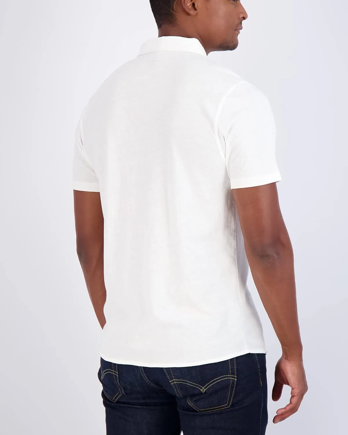 Real Essentials 3-Pack: Men's Regular Fit Casual Short Sleeve Button Down Shirt (Available in Big & Tall)