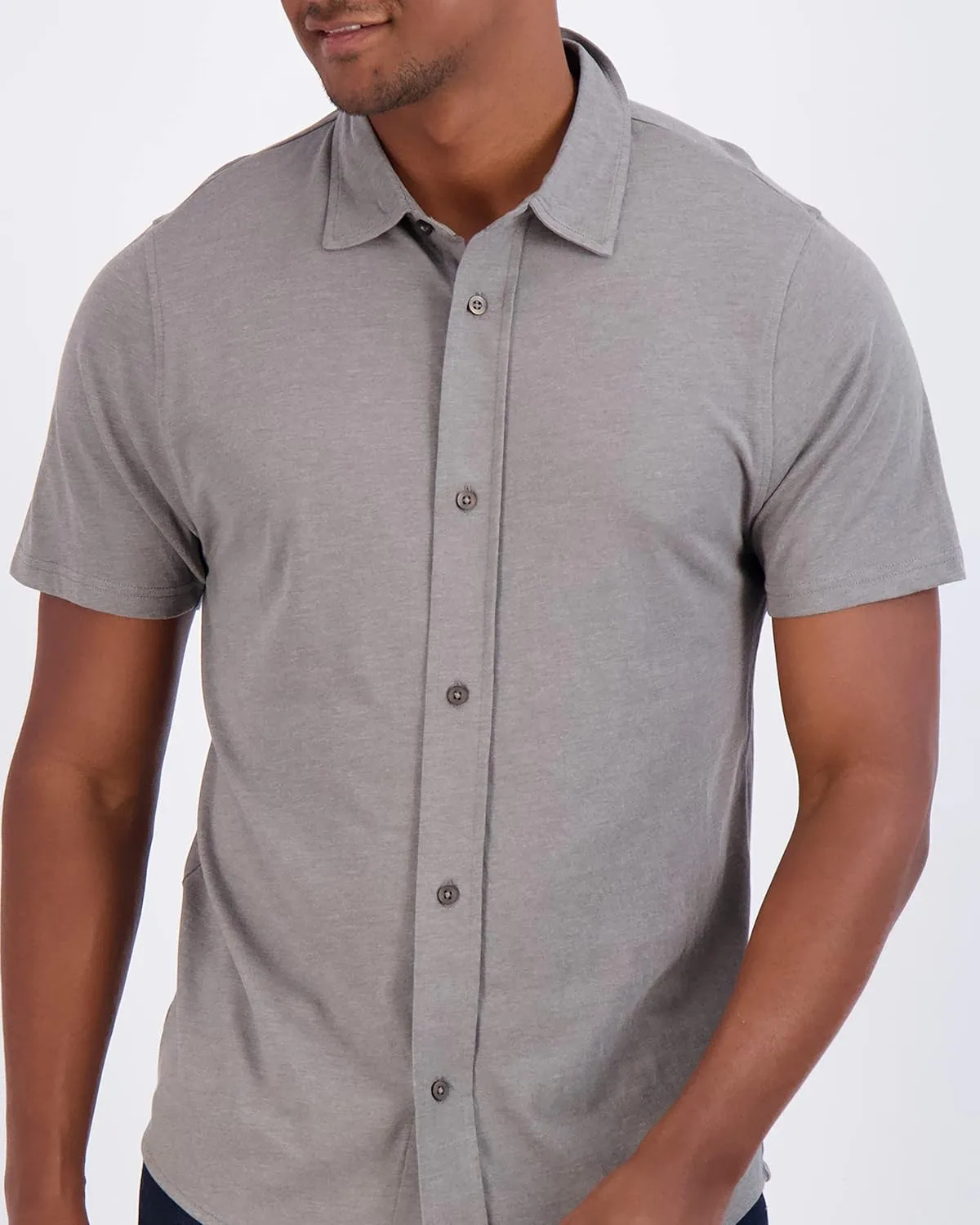 Real Essentials 3-Pack: Men's Regular Fit Casual Short Sleeve Button Down Shirt (Available in Big & Tall)