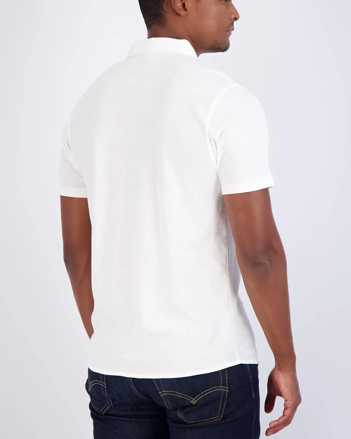 Real Essentials 3-Pack: Men's Regular Fit Casual Short Sleeve Button Down Shirt (Available in Big & Tall)