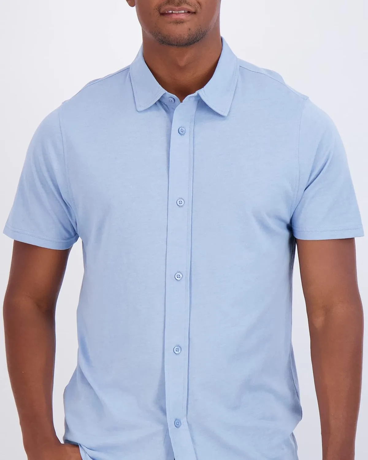 Real Essentials 3-Pack: Men's Regular Fit Casual Short Sleeve Button Down Shirt (Available in Big & Tall)