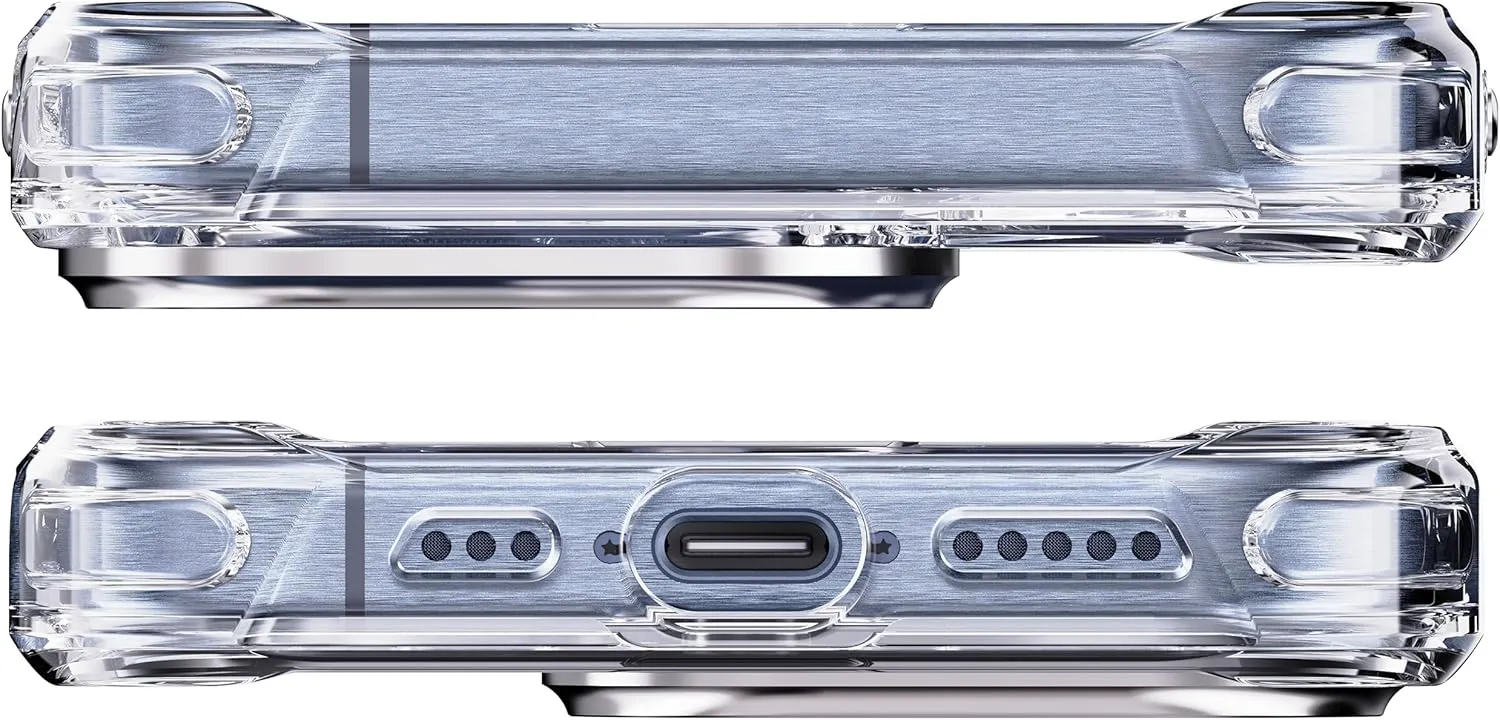 REBEL Clear Case for iPhone 15 Pro [Crystal Series Gen-5] Strong MagSafe Compatible, Anti-Scratch, Non-Yellowing, Protective Shockproof Bumpers, Metal Lens & Buttons, 6.1 Inch Phone 2023 (Clear)