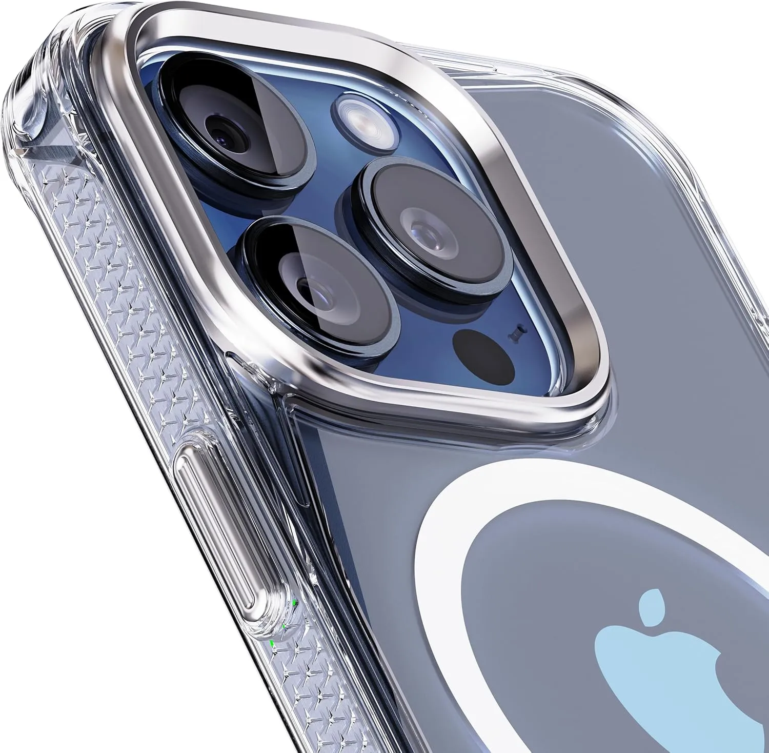 REBEL Clear Case for iPhone 15 Pro [Crystal Series Gen-5] Strong MagSafe Compatible, Anti-Scratch, Non-Yellowing, Protective Shockproof Bumpers, Metal Lens & Buttons, 6.1 Inch Phone 2023 (Clear)