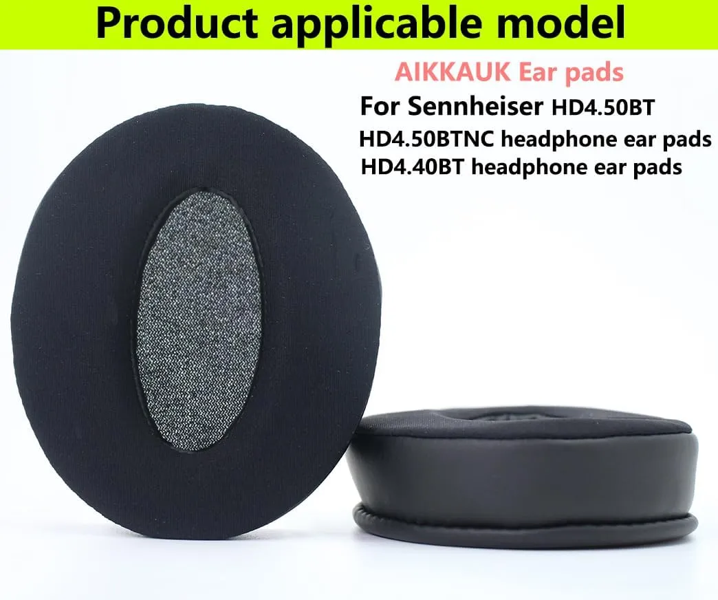 Replacement Ear Pads are Compatible with Sennheiser HD4.50BT HD4.50BTNC HD4.40BT Headphones. Made of Soft Protein Leather and Memory Foam. Replacement Repair Accessory (Black)