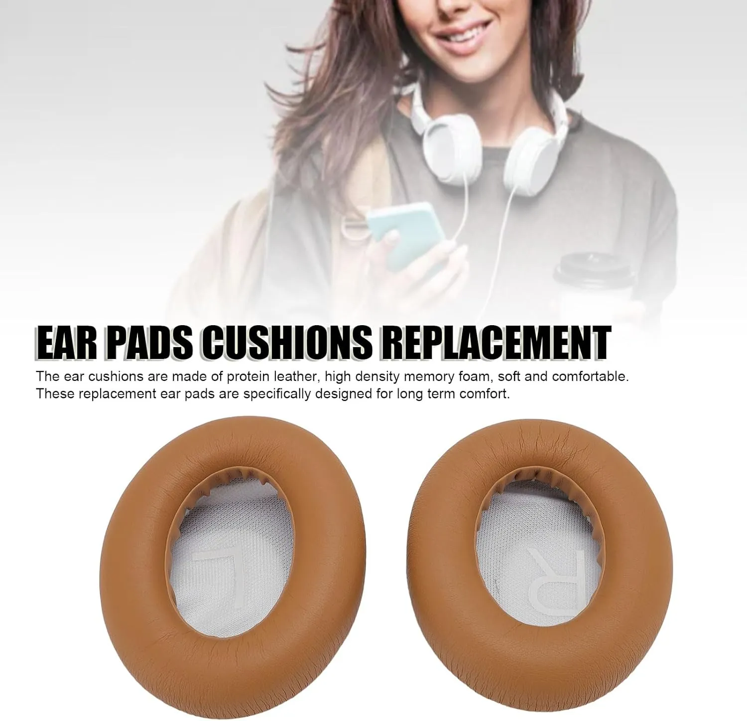 Replacement Ear Pads for NC700, Noise Cancelling Headphones with Softer Protein Leather Memory Foam Ear Pads Cushion (NIZUUONEorg758huxw-13)