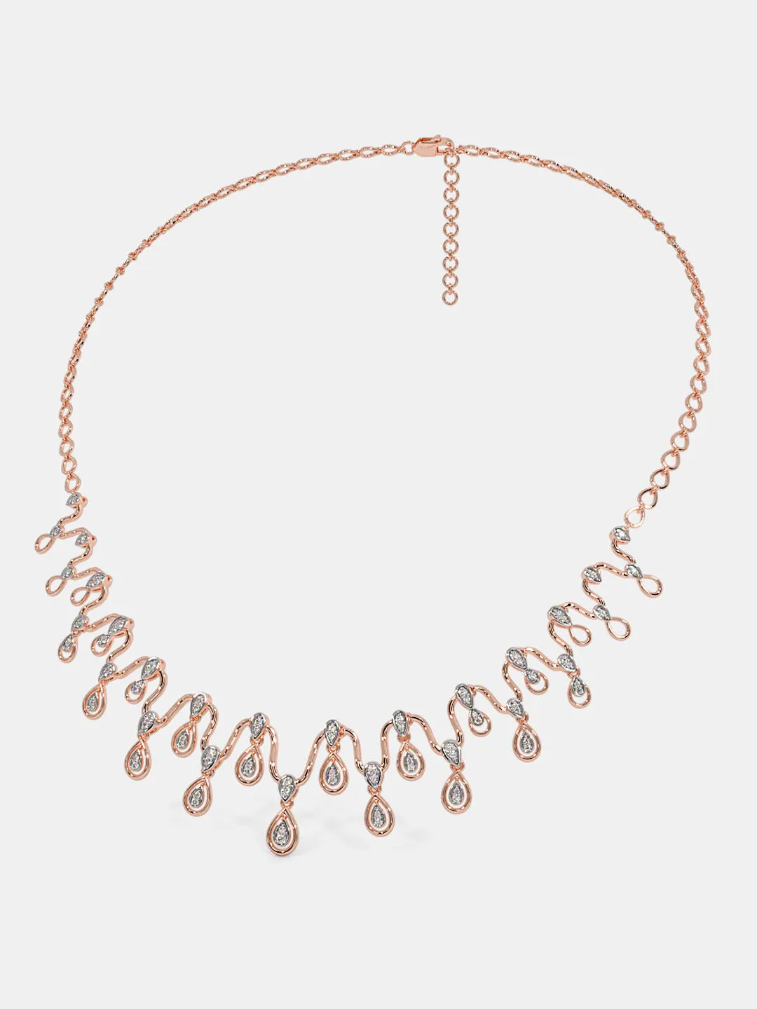 Rose Gold Teardrop Elegance Necklace