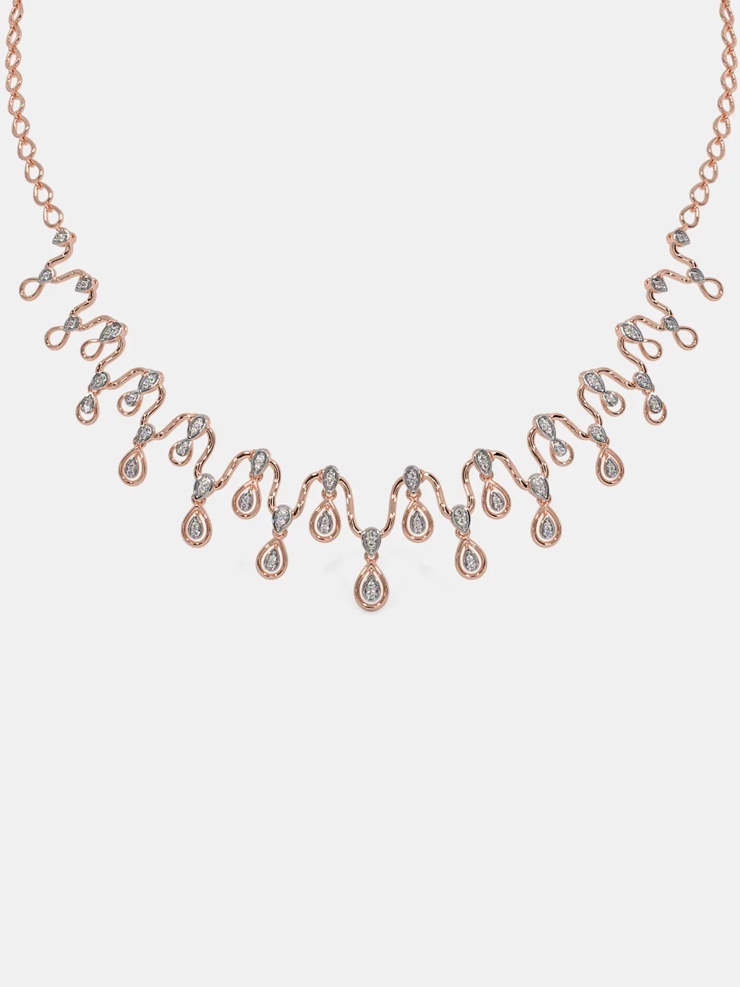 Rose Gold Teardrop Elegance Necklace