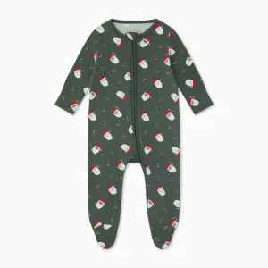 Santa Print Clever Zip Sleepsuit