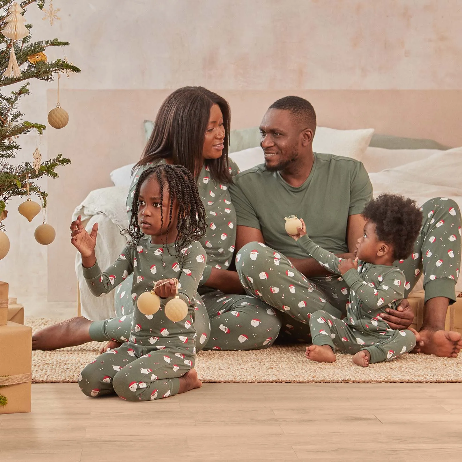 Santa Print Clever Zip Sleepsuit