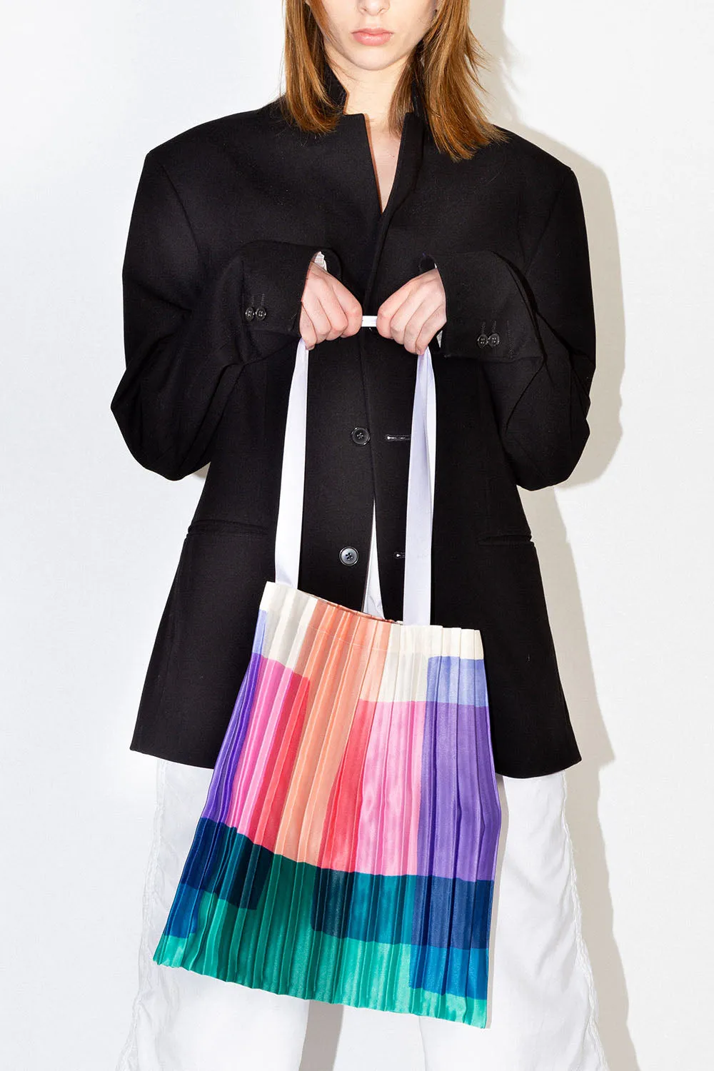 Satin pleated bag Orbetello