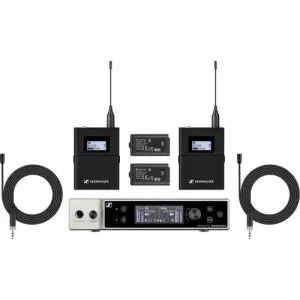 Sennheiser EW-DX MKE 2 SET Dual-Channel Digital Wireless System with Two Omni Lavalier Mics (S1-10: 606.2 - 693.8 MHz)