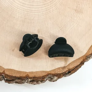 Set of 2 | Mini Oval Claw Clips in Matte Black