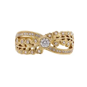 Sethi Ivy Rose and Old Mine Cut Yellow Gold Ring