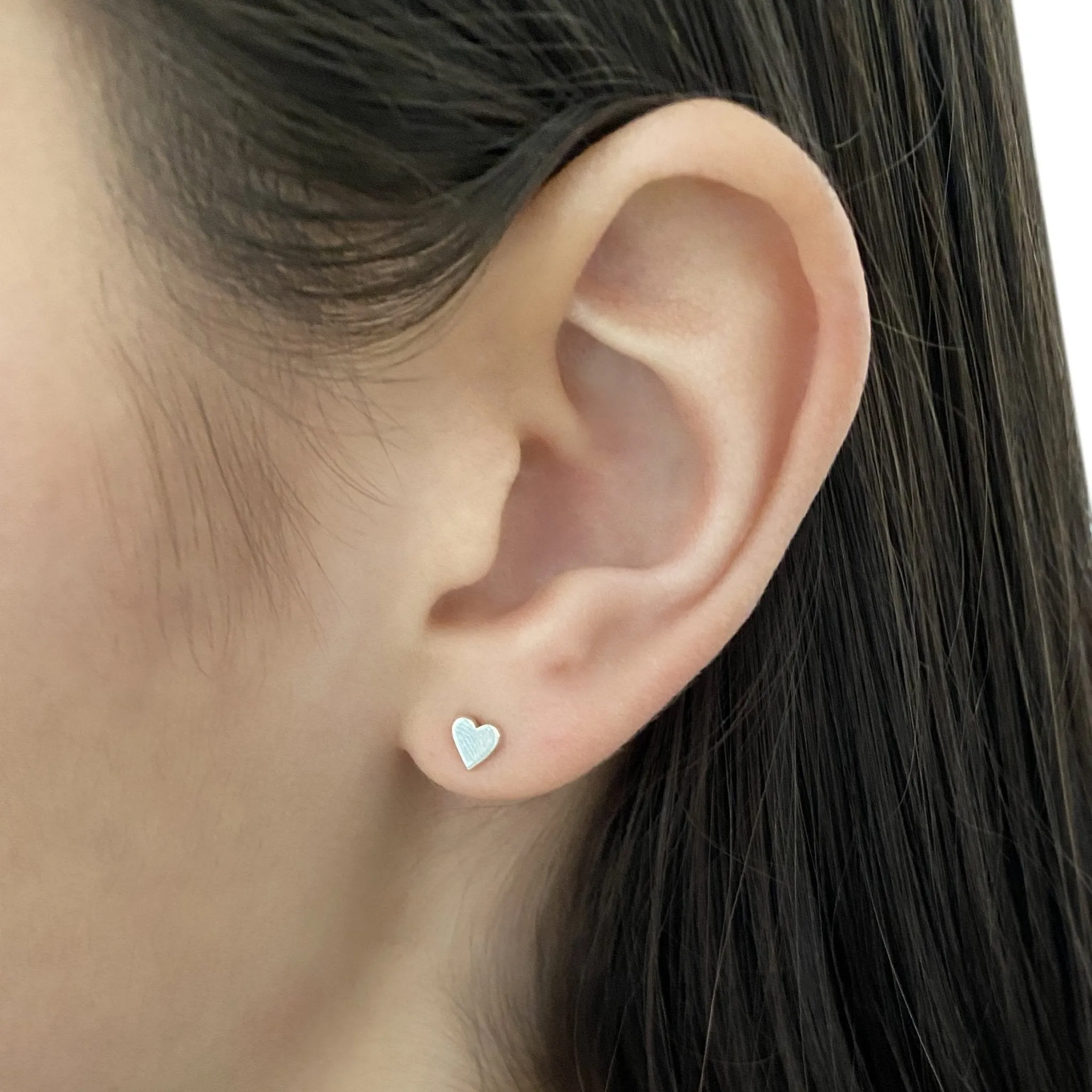 Sigma Kappa Heart Earrings in Sterling Silver
