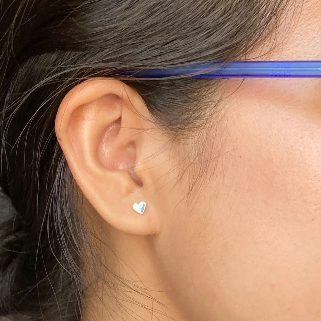 Sigma Kappa Heart Earrings in Sterling Silver