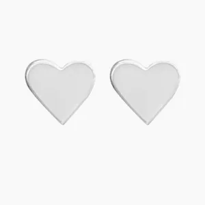Sigma Kappa Heart Earrings in Sterling Silver