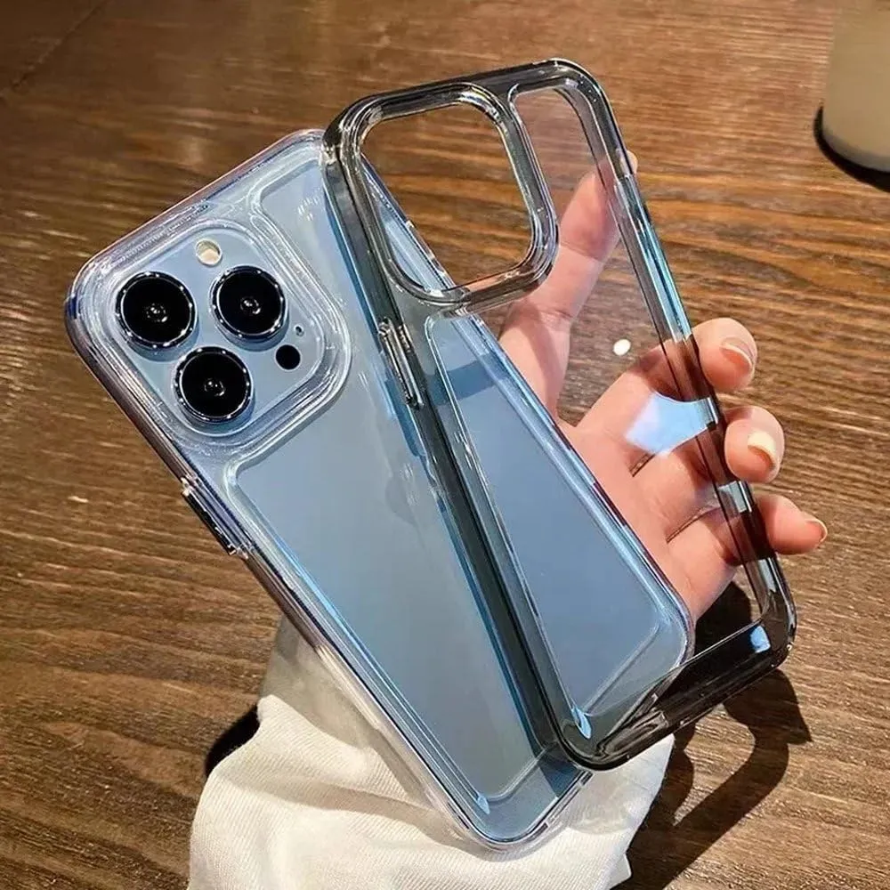 Silicone Transparent Shockproof Case for iPhone 15 14 13 12 11 Pro Max 7 8 Plus XR XS X Phone Clear Protection Cover,Transparent,for iPhone 11