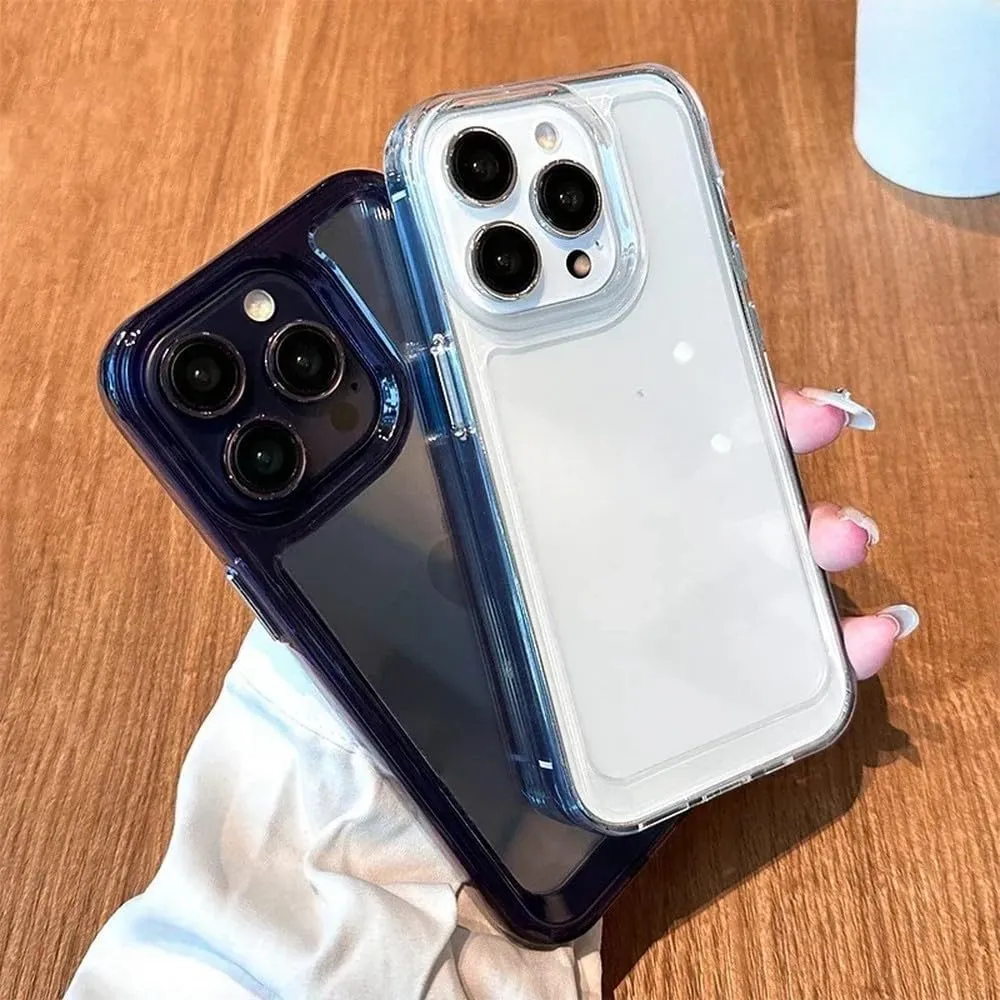 Silicone Transparent Shockproof Case for iPhone 15 14 13 12 11 Pro Max 7 8 Plus XR XS X Phone Clear Protection Cover,Transparent,for iPhone 11