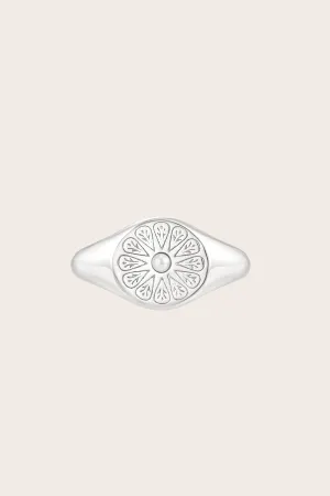 Silver Birthstone Ring - June/Pearl